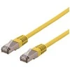 DELTACO U/STP Cat6a jungiamasis kabelis, LSZH, 1,5 m, geltonas