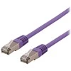 DELTACO U/STP Cat6a jungiamasis kabelis, LSZH, 2m, violetinis