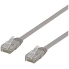 Deltaco U/UTP Cat6 jungiamasis kabelis, plokščias, 0,3 m, 250 MHz, pilkas