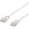 Deltaco U/UTP Cat6 jungiamasis kabelis, plokščias, 0,3 m, 250 MHz, baltas