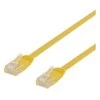 Deltaco TP-610GL-FL, 10 m, Cat6, U/UTP (UTP), RJ-45, RJ-45, Geltonas