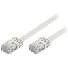 DELTACO U/UTP Cat6 jungiamasis kabelis, plokščias, 1,5 m, 250 MHz, baltas