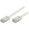 DELTACO U/UTP Cat6 jungiamasis kabelis, plokščias, 1,5 m, 250 MHz, baltas