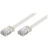 DELTACO U/UTP Cat6 jungiamasis kabelis, plokščias, 20 m, 250 MHz, baltas