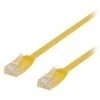 Deltaco TP-62GL-FL, 2 m, Cat6, U/UTP (UTP), RJ-45, RJ-45, Geltonas