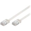 DELTACO U/UTP Cat6 jungiamasis kabelis, plokščias, 5 m, 250 MHz, baltas