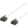 DELTACO U/UTP Cat6a jungiamasis kabelis, plokščias, 0,5 m, 1 mm storio, baltas