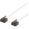 DELTACO U/UTP Cat6a jungiamasis kabelis, plokščias, 5 m, 1 mm storio, baltas
