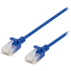 DELTACO U/UTP Cat6a jungiamasis kabelis, plonas, 3,5 mm skersmens, 0,3 m, mėlynas
