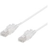 DELTACO U/UTP Cat6A jungiamasis kabelis, 1 m, 500 MHz, rakinamas, baltas