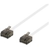 DELTACO U/UTP Cat6a jungiamasis kabelis, plokščias, 2 m, 1 mm storio, baltas