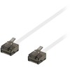 DELTACO U/UTP Cat6a jungiamasis kabelis, plokščias, 2 m, 1 mm storio, baltas