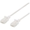 DELTACO U/UTP Cat6a jungiamasis kabelis, plonas, 3,5 mm skersmens, 1 m, baltas