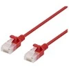 DELTACO U/UTP Cat6a jungiamasis kabelis, plonas, 3,5 mm skersmens, 1 m, raudonas