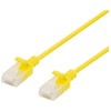 DELTACO U / UTP Cat6a plonas tinklo kabelis, geltonas, 1 m