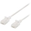 DELTACO U/UTP Cat6a jungiamasis kabelis, plonas, 3,5 mm skersmens, 0,3 m, baltas