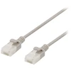 DELTACO U/UTP Cat6a tinklo kabelis, plonas, 3,5 mm skersmens, 0,5 m, pilkas