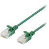 DELTACO U/UTP Cat6a jungiamasis kabelis, plonas, 3,5 mm skersmens, 1 m, žalias