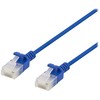 DELTACO U/UTP Cat6a jungiamasis kabelis, plonas, 3,5 mm skersmens, 2 m, mėlynas