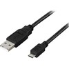 Kabelis DELTACO USB 2.0 "A-micro B", 2.0m, juodas / USB-302S