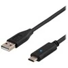 Mob. telefono kabelis DELTACO USB 2.0 "C-A", 1.0m, juodas / USBC-1004