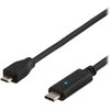 USB 2.0 kabelis, tipas CM - Micro BM, 0,5m, juodas DELTACO / USBC-1023