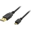 Mob. telefono kabelis DELTACO USB 2.0 "A-micro B", 2.0m, juodas / MICRO-103
