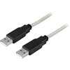 Kabelis DELTACO USB 2.0 "A-A", 2.0m, baltas-juodas / USB2-8