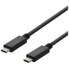 DELTACO USB 2.0 USB-C - USB-C krovimo kabelis, 3A, 2m, juodas USBC-2002