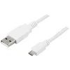 USB 2.0 kabelis USB-A - USB , 5-pin, 0.25m DELTACO balta / USB-299W