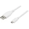 „DELTACO USB 2.0“ A tipo „Micro-B“ USB, 5 kontaktų, 1 m, baltas