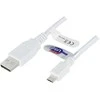 DELTACO USB-303W - USB kabelis - micro USB B tipo (kištukas) - USB (kištukas) - USB 2.0 - 3 m - baltas