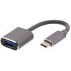 DELTACO USB-C 3.1 Gen 1 to USB-A OTG Adapteris, aliuminis, pilkas / USBC-1279