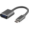 Adapteris Deltaco USB-C, UAB-A, 11cm, pilkas / USBC-1277