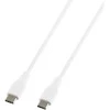 USB-C į USB-C kabelis DELTACO, 1m, USB 2.0, baltas, pintas, SPR 3A/60W / IPLH-1010 / 1902626