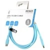 Deltaco USB-C - USB 2.0 SPR kabelis, silikoninis, 1,5 m, turkio spalvos