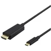 USB-C - HDMI kabelis DELTACO, 4K UHD, paauksuotas, 0,5 m, juodas / USBC-HDMI-1005 / 1903812