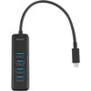 USB-C hub DELTACO, 5 Gbps, 4x USB-A, slim, juodas / USBC-HUB202 / 1902427