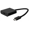 USB-C MST jungčių stotelė DELTACO 2x 4K/60Hz, HDMI x 2, juodas, 0,1m / USBC-2HDMI