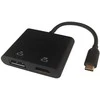 USB-C MST jungčių stotelė DELTACO 2x 4K/60Hz, HDMI + DP, juoda, 0,1m / USBC-HDDP