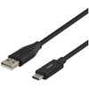 USB-C į USB-A kabelį, 1m, 3A, USB 2.0, juodas DELTACO / USBC-1004M