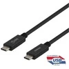 Kabelis DELTACO USB-C – USB-C, 0,5 m, USB 3.1 Gen 2 / USBC-1401M
