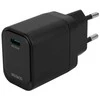 USB-C sieninis įkroviklis DELTACO, 1x USB-C PD, 20 W, juodas / USBC-AC151 / 1903150
