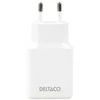 USB-C įkroviklis DELTACO, 5 W, 2x USB-C PD, plonas, 45 W, baltas / USBC-AC200 / 1903269