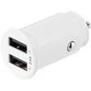 DELTACO 12/24 V USB įkroviklis su dvigubomis USB-A jungtimis, 2,4 A, 12 W, baltas USB-CAR125