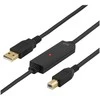 Kabelis DELTACO USB 2.0 "AB", 5.0m, aktyvus, juodas / USB-EX05M