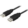 DELTACO USB 2.0 kabelis Type A - Type A 5m, juodas / USB2-14S
