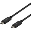 DELTACO - USB kabelis - USB-C (vyriškas) į USB-C (vyriškas) - USB 3.1 Gen 2 - 5 A - 1 m - USB maitinimo tiekimas (5A, 100 W) - juodas