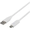 USB 2.0 kabelis, C tipas - A tipas, 0,25 m, baltas DELTACO / USBC-1007
