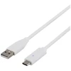 Mob. telefono kabelis DELTACO USBC-1009 USB 2.0, 1m, baltas